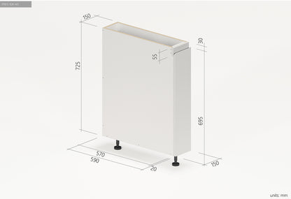 Floor Pullout Basket 150mm